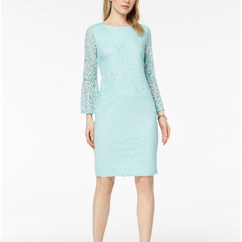 " SALE " Alfani lace Bell-Sleeves Sheath Dress